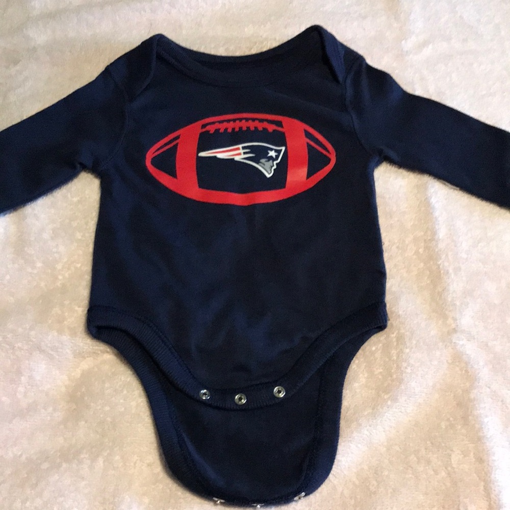 Patriots Navy Blue Baby Onesie